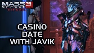 Mass Effect 3 Citadel DLC Casino date with Javik [upl. by Ayikahs]