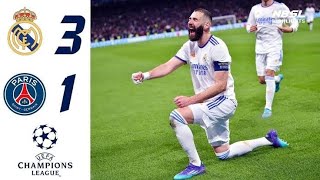 Real Madrid 3  1 PSG All Goals amp Highlights 2024 [upl. by Ahseek924]