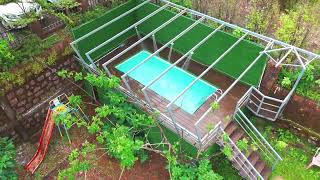 Beautiful Pool Deck Installation with Bestway Pool  Marathi FullLength Video  MAHABALESHWAR [upl. by Vtehsta]