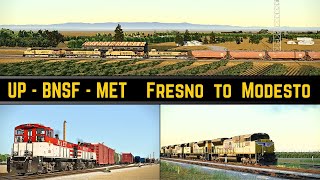 UP Fresno  BNSF Stockton  MampET  run8 [upl. by Applegate]