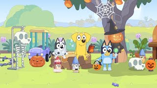 Bluey Halloween candy party in backyard 🍬 04 [upl. by Atteuqnas]