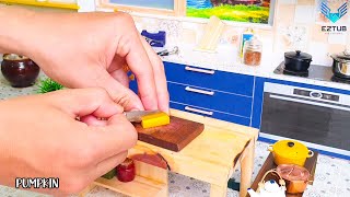 How to Cook Pan Fried Pork with Vegetable  It’s Fast easy and So Delicious  Miniature Cooking [upl. by Corvin]