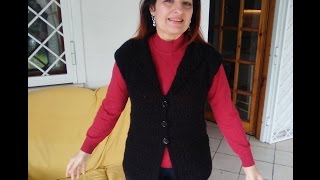 CROCHET VEST ANY HOOK YARN SIZE easy tutorial beginners [upl. by Oric]