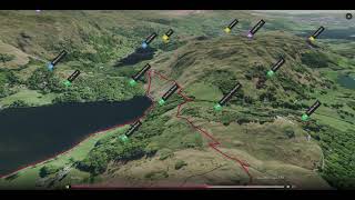 Silver How from Grasmere Central Lake District  3D flythrough [upl. by Mackay327]