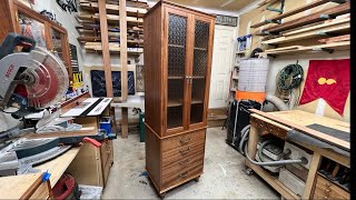 Serial  23  Mahogany Linen Cabinet With Morisco Glass Doors [upl. by Nevai]