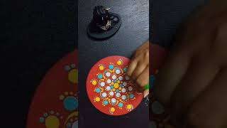 Coaster making art painting drawing artwork coaster dotmandala video viralvideo viralshorts [upl. by Eneladgam]