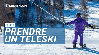 TUTO  Comment prendre un téléski en Snowboard  🏂 I Decathlon [upl. by Kilmarx773]