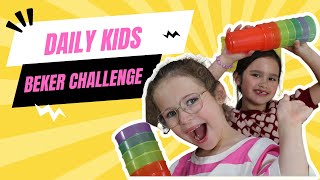 ONZE EERSTE VIDEO  DE BEKER CHALLENGE ❤️ DAILY KIDS [upl. by Isiah]