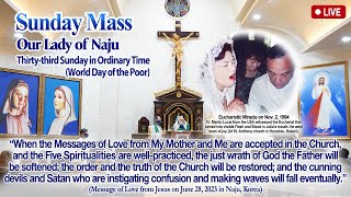 ❤️ LIVE Rosary and Mass│Thirtythird Sunday in Ordinary Time November 17 2024│Naju Shrine ❤️ [upl. by Atinele]