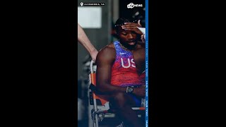 Noah Lyles suffering from COVID won bronze in 200 meters at Paris Olympics [upl. by Suiravat]