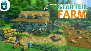 Starter 20k Farm Sims 4 🏡🐔  NO CC  The Sims 4 Cottage Living Fast Build  Sims 4 fast build [upl. by Akvir]