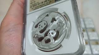 2022 silver panda coin [upl. by Redwine]