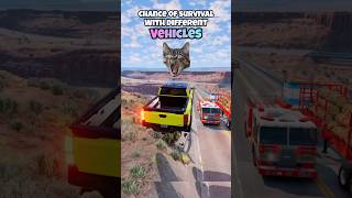 Chance of survival with different vehicles beamng beamngdrive game gameplay gaming beamngcrash [upl. by Reteip]