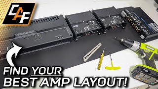 3 Amps amp DSP Amplifier Rack LETS BUILD Tricks for planning amp mounting [upl. by Odraleba]