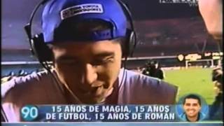 Riquelme y Maradona Libertadores 2000 [upl. by Kcirdnekal693]