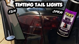 How To Tint Tail Lights  Film vs Spray [upl. by Alaikim]