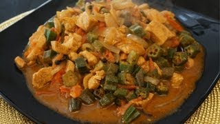 Chicken amp Okra Curry  Ladies Fingers Indian masala [upl. by Sorkin]