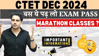 CTET DEC 2024  बस ये पढ़ लो EXAM PASS 👍 Marathon classes  sachinacademy [upl. by Millicent999]