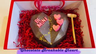 Chocolate Breakable Heart  Easy smash heart tutorial Valentine Gift Idea ghirardelli chocolate [upl. by Laehplar]