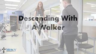 Climbing Stairs with a Walker Ascending amp Descending Neurosurgery [upl. by Casady]