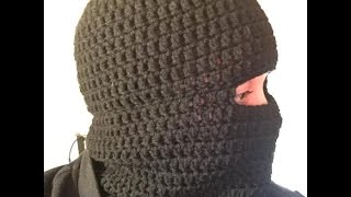 How to Crochet a Balaclava Ski Hat Ski Beanie Tutorial [upl. by Bose739]