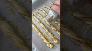 Recipe in comments Pesto Parmesan Pastry Straws 🤎 [upl. by Fein]