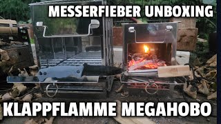 🇩🇪 MESSERFIEBER 🇹🇷 KLAPPFLAMME HOBO FEUERSTÄNGLE Feuerstahl und FIXED MESSER UNBOXING UND TEST [upl. by Zelde504]