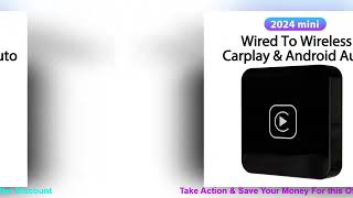 Mini CarplayampAuto Box Dongle Wired To Wireless For Audi Toyota Mazda [upl. by Bhatt]