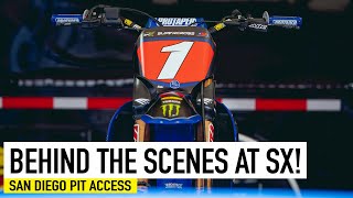 Check Out The San Diego Supercross Pits  Behind The Scenes Look [upl. by Colis]