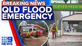 Flood emergency as waters rapidly rise across southeast Queensland  Weather  9 News Australia [upl. by Laval]