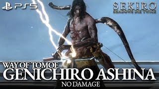 Genichiro Ashina Way of Tomoe Boss Fight No Damage Sekiro [upl. by Anahsat]