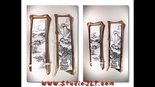 How to make sculpted picture frames  Chinese characters [upl. by Athey]