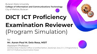 DICT ICT Proficiency Exam Reviewer  Program Simulation [upl. by Somisareg]