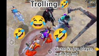 trolling pro player 🤣🤣🤣 funny moment 🤣 wait for end pubg mobile [upl. by Goles499]