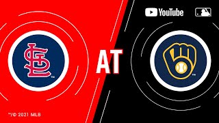 Cardinals at Brewers  MLB Game of the Week Live on YouTube [upl. by Tani]