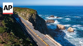 Giant chunk of California’s Highway 1 collapses [upl. by Aiahc]