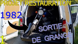 PROJET MOTO  Sortie de GRANGE  EP 1 vam restauration moto [upl. by Esinehc458]