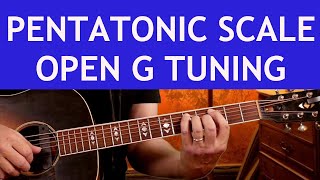 How to Play the Pentatonic Scale in Open G Tuning Micro Blues Guitar Lesson [upl. by Hirza]