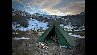 2 DAYS BUSHCRAFT ADVENTURE  CANVAS LAVVU TENT GSTOVE  ITALY [upl. by Otrebtuc207]