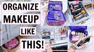 BEST MAKEUP ORGANIZATION IDEAS HOW I ORGANIZE MY MAKEUP  Alexandra Beuter [upl. by Annice518]