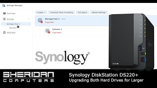 Synology DS220  Upgrading hard drives to expand storage  Drive Replacement [upl. by Antony]