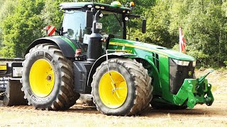 John Deere 4240 6630 6920 6930 7920 8320R 8345R amp 8400R  Tractor Pulling at Lyngså Pull Arena [upl. by Relyhs]