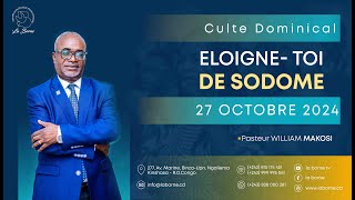 ELOIGNETOI DE SODOME PST WIILLIAM MAKOSI DIMANCHE 27OCTOBRE2024 CULTE 3 [upl. by Olgnaed]