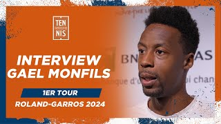 Interview de Gael Monfils après le 1er Tour de RolandGarros 2024  FFT [upl. by Atsed]