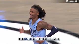 Ja Morant 25 pts 5 reb 9 ast vs Brooklyn Nets  20241104 [upl. by Quillon]