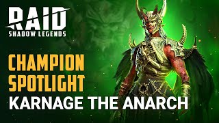 RAID Shadow Legends  Champion Spotlight  Karnage the Anarch [upl. by Essyle]