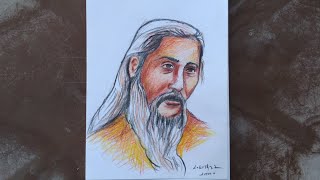 How to Draw Suryakant Tripathi Nirala  Suryakant Tripathi Nirala Drawing [upl. by Eiuqram]