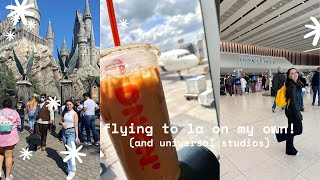 flying to LA on my own  universal studios hollywood✈️  CONTIKI LA TO THE BAY VLOG PART 1 [upl. by Enilrad275]