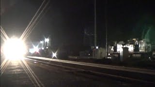 100424  NS 219 meets a CN grain train in Centralia Illinois [upl. by Euqinomod]