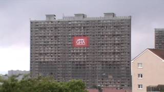 Red Road Flats Demolition Petershill Drive Barmulloch Glasgow [upl. by Udenihc]